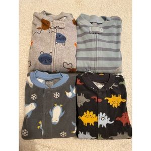 4PC. CARTER’S Fleece Sleeper Onesies